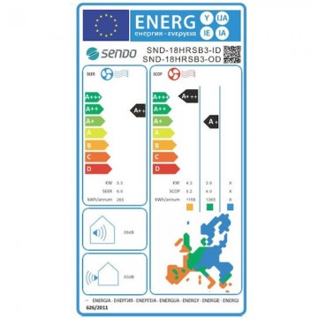 Sendo Hermes Gold SND-18/HRSB3 Κλιματιστικό Inverter 18000 BTU A++/A+ με Ιονιστή και Wi-Fi Sendo Hermes Gold SND-18/HRSB3 Κλιματιστικό Inverter 18000 BTU A++/A+ με Ιονιστή και Wi-Fi